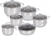 На фото Набор посуды из нержавеющей стали Edenberg 12 предметов (EB-2118)