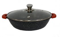 Сотейник Zurrichberg 28 х 7 см с мраморным покрытием (ZBP-7091 Black) На фото Сотейник Zurrichberg 28 х 7 см с мраморным покрытием (ZBP-7091 Black)