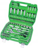 На фото Набор инструментов Intertool 1/2" & 1/4" 108шт (ET-6108SP)