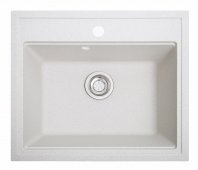 На фото Кухонная мойка Galati Patrat Biela (101) (10491)