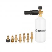 На фото Насадка-пеногенератор Intertool универсальная для моек высокого давления 1000 мл (DT-1536)