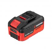 На фото Аккумулятор Intertool 20 В, литий-ион, 8.0 Ач, индикатор уровня заряда (WT-0343)
